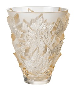 Lalique, Champs-Elysées vases, Small vase, gold luster