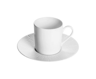 Haviland, Infini white, Coffee cup and saucer