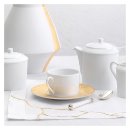 Haviland, Infini white, Coffee cup and saucer