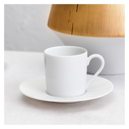 Haviland, Infini white, Coffee cup and saucer