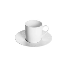 Haviland, Infini white, Set of 4 coffee cups saucers