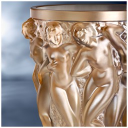 Lalique, Bacchantes vases, Vase, gold luster