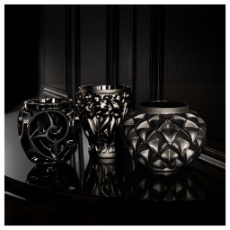 Lalique, Bacchantes vases, Small vase, black