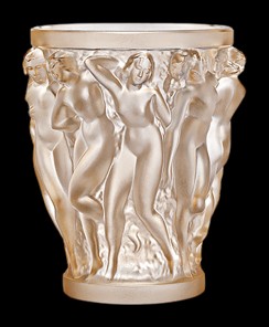 Lalique, Bacchantes vases, Small vase, gold luster