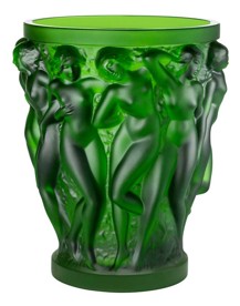 Lalique, Bacchantes vases, Vase, amazon green