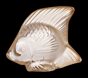 Lalique, Fish sculptures, Fish sculpture, gold luster