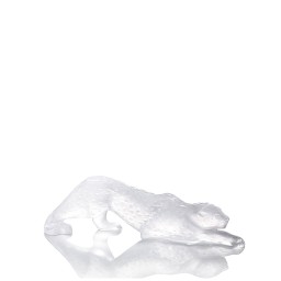 Lalique, Zeila panther sculptures, Large panther sculpture, clear