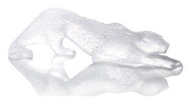 Lalique, Zeila panther sculptures, Large panther sculpture, clear