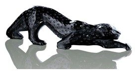 Lalique, Zeila panther sculptures, Large panther sculpture, black