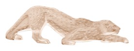 Lalique, Zeila panther sculptures, Large panther sculpture, gold luster