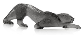 Lalique, Zeila panther sculptures, Large panther sculpture, grey