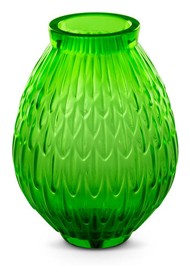 Lalique, Plumes vases, Small vase, green meadow