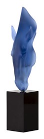 Lalique, Still water by Nic Fiddian Green, Limited edition sculpture, blue