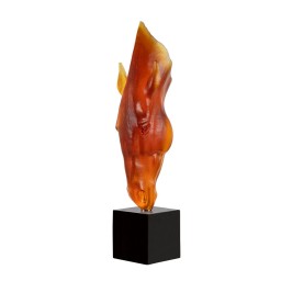 Lalique, Still water by Nic Fiddian Green, Large limited edition sculpture, amber