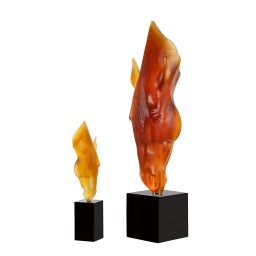 Lalique, Still water by Nic Fiddian Green, Large limited edition sculpture, amber