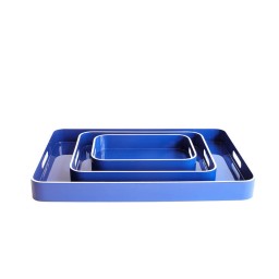 Von Gern Home, Trays and boxes, Small tray, navy & white edge