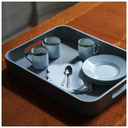 Von Gern Home, Trays and boxes, Small tray, silver & gray