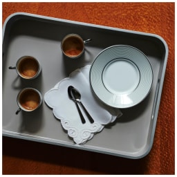 Von Gern Home, Trays and boxes, Large tray, silver & gray