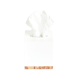 Von Gern Home, Trays and boxes, Lacquer & shell tissue box, white shell