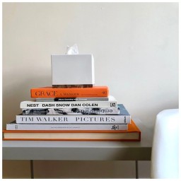 Von Gern Home, Trays and boxes, Lacquer & shell tissue box, white shell