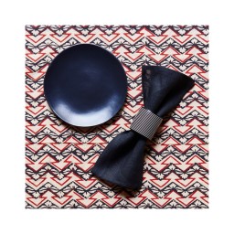 Von Gern Home, Napkin rings, Stripe napkin ring, black & white sttripes