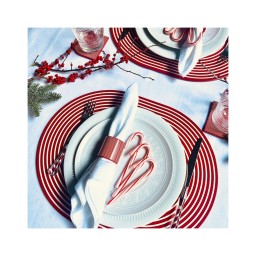 Von Gern Home, Napkin rings, Stripe napkin ring, red & white stripes