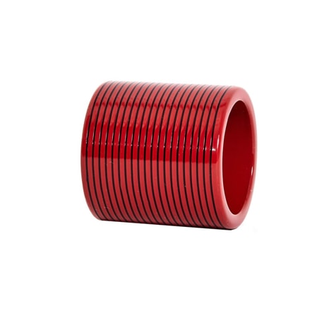 Von Gern Home, Napkin rings, Stripe napkin ring, red & black stripes
