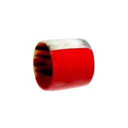 Von Gern Home, Napkin rings, Horn & lacquer napkin ring, red horn