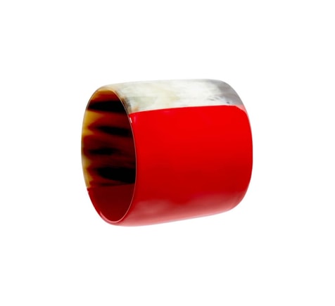 Von Gern Home, Napkin rings, Horn & lacquer napkin ring, red horn