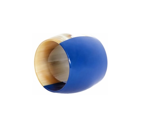 Von Gern Home, Napkin rings, Horn & lacquer napkin ring, blue horn