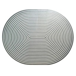 Von Gern Home, Stripe placemats and coasters, Stripe placemat, silver & white