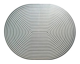 Von Gern Home, Stripe placemats and coasters, Stripe placemat, silver & white