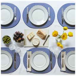 Von Gern Home, Stripe placemats and coasters, Stripe placemat, navy & white stripes