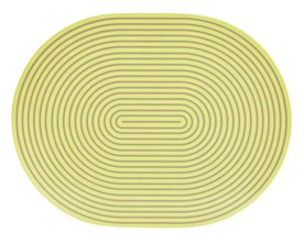 Von Gern Home, Stripe placemats and coasters, Stripe placemat, yellow & gray