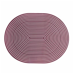 Von Gern Home, Stripe placemats and coasters, Stripe placemat, plum & white