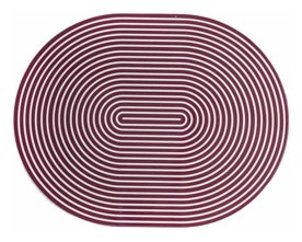 Von Gern Home, Stripe placemats and coasters, Stripe placemat, plum & white