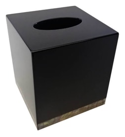 Von Gern Home, Trays and boxes, Lacquer & shell tissue box, black shell