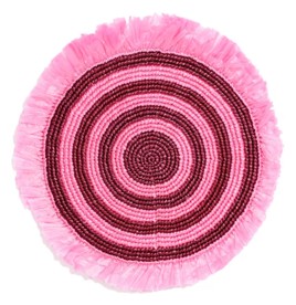 Von Gern Home, Woven placemats and coasters, Fringe placemat, pink & maroon