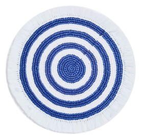 Von Gern Home, Woven, Fringe placemat, white & navy