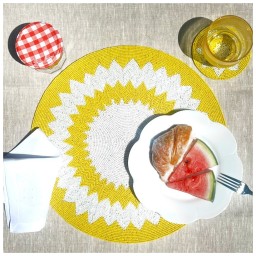 Von Gern Home, Capri placemats and coasters, Coasters s/4, yellow