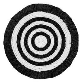 Von Gern Home, Woven, Fringe placemat, black & white