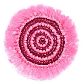 Von Gern Home, Woven, Set of 4 fringe coasters, pink & maroon