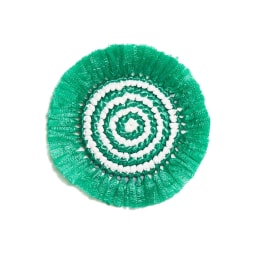 Von Gern Home, Woven, Set of 4 fringe coasters, green & white