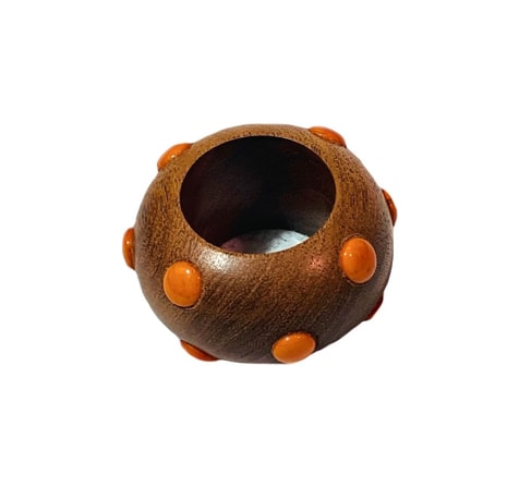 Von Gern Home, Candy napkin rings, Dot napkin ring, orange