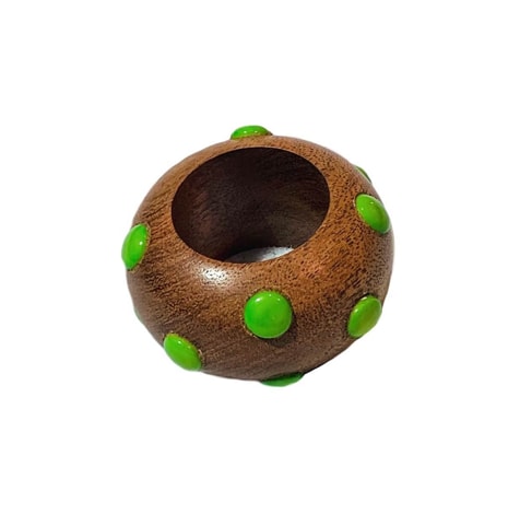 Von Gern Home, Candy napkin rings, Dot napkin ring, green