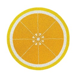 Von Gern Home, Citrus placemats and coasters, Lemon Placemat