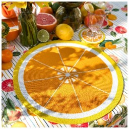 Von Gern Home, Citrus placemats and coasters, Lemon Placemat