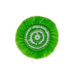 Von Gern Home, Woven, Set of 4 fringe coasters, lime & white