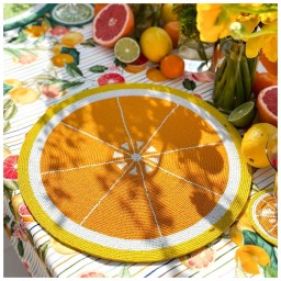 Von Gern Home, Citrus placemats and coasters, Lemon Placemat