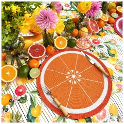 Von Gern Home, Citrus, Orange Placemat